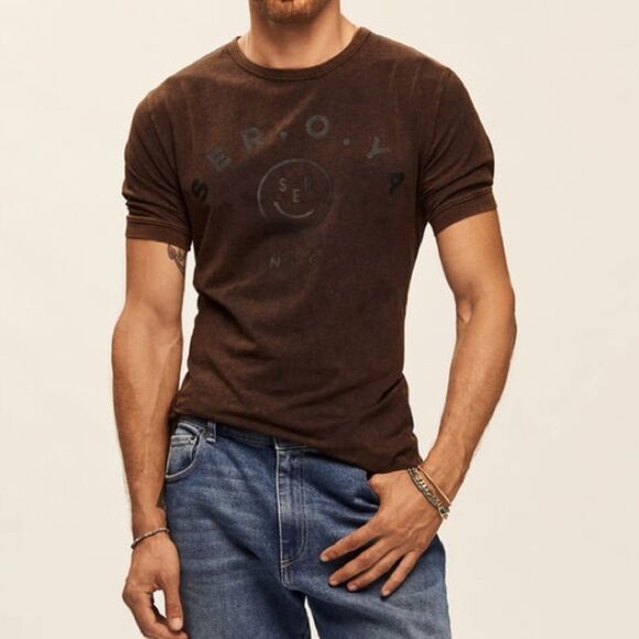 SER.O.YA Andres T-Shirt Slim Fit Men’s Size SMALL Black Wash‎ - Picture 1 of 8